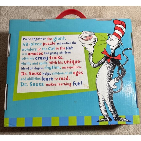 Dr Seuss The Cat In The Hat Floor Puzzle 48 Giant Pieces Age 3-5 Thing 1 Thing 2 - Picture 4 of 7